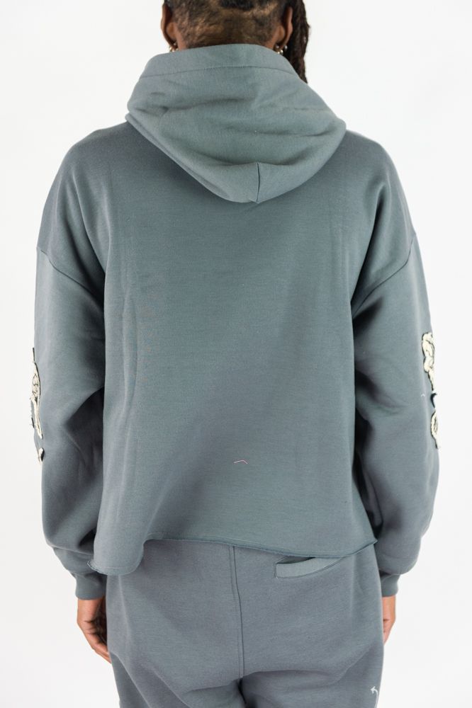 Venom Tapestry Crop Hoodie Set