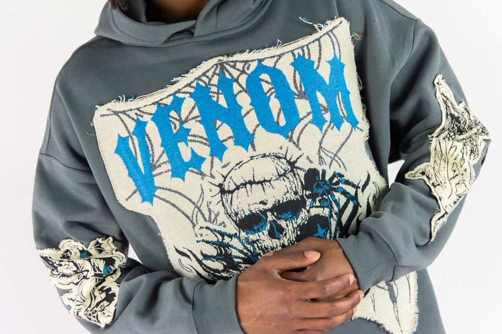 Venom Tapestry Crop Hoodie Set