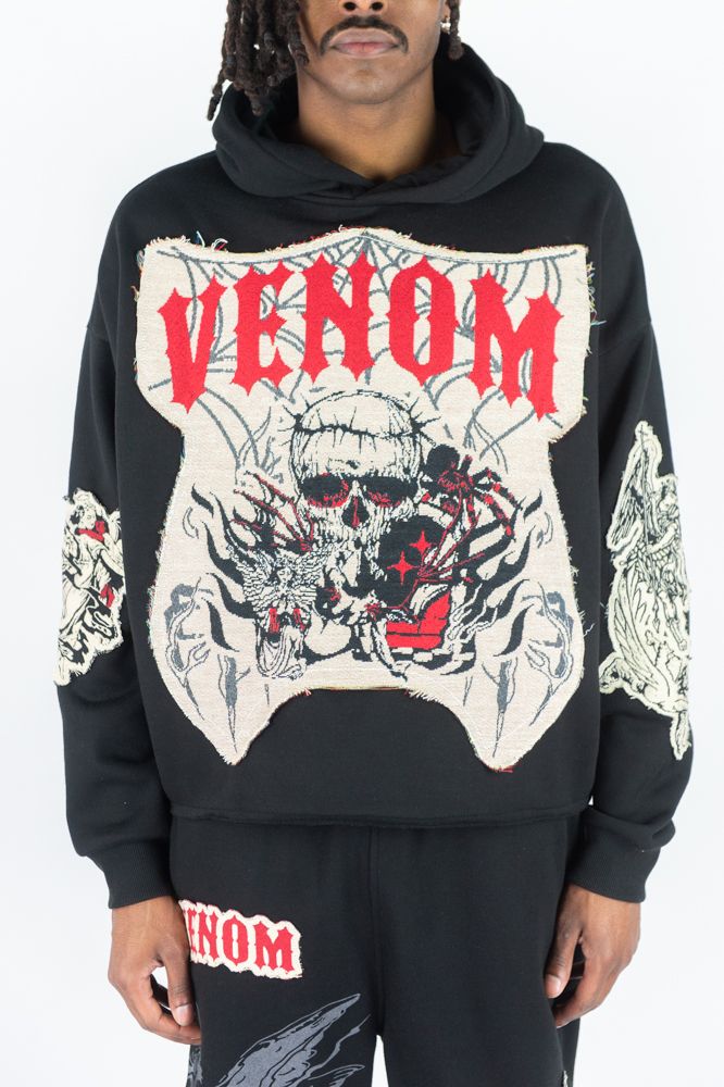 Venom Tapestry Crop Hoodie Set