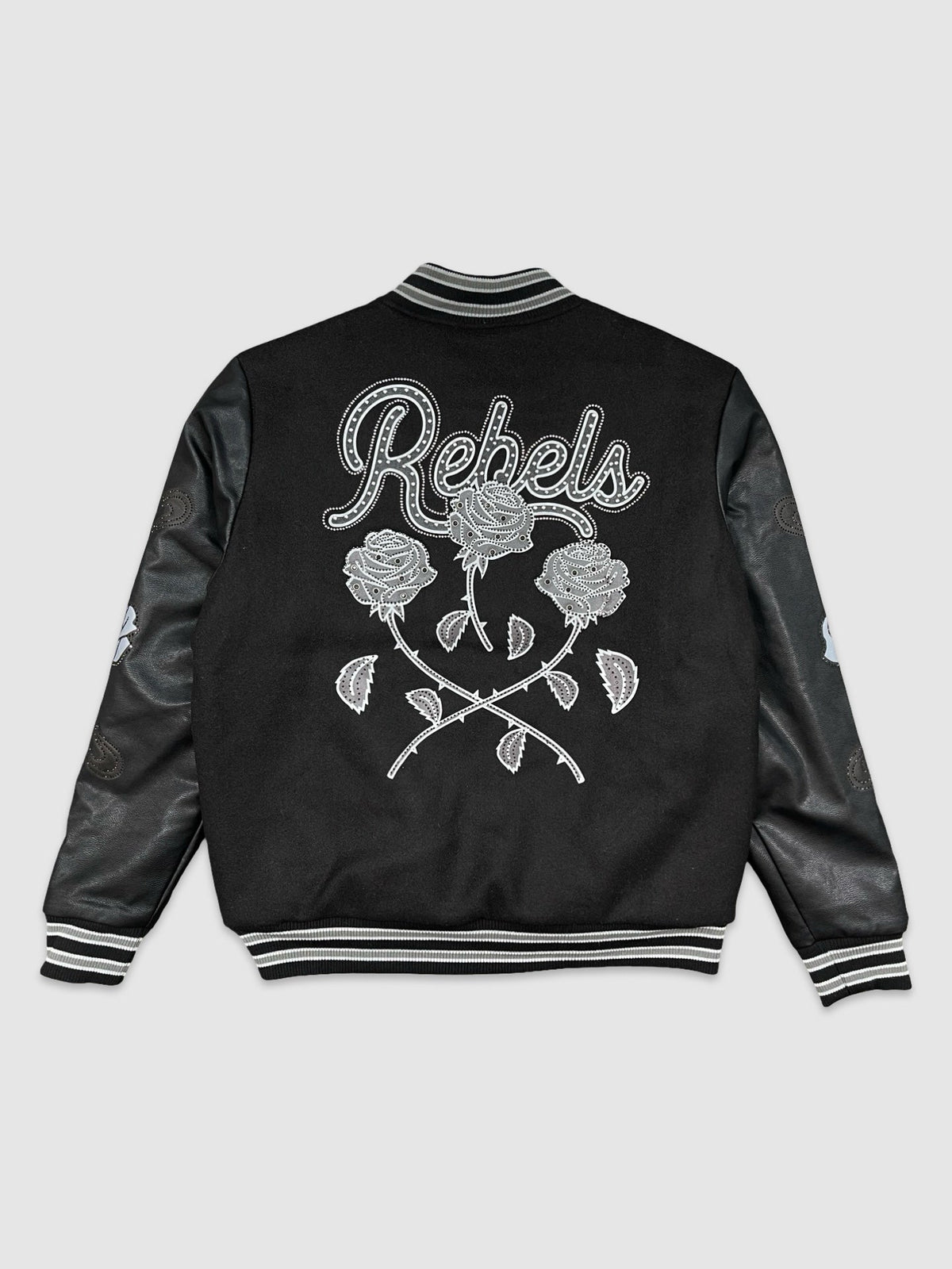 Rose Rhinestone Varsity Jacket