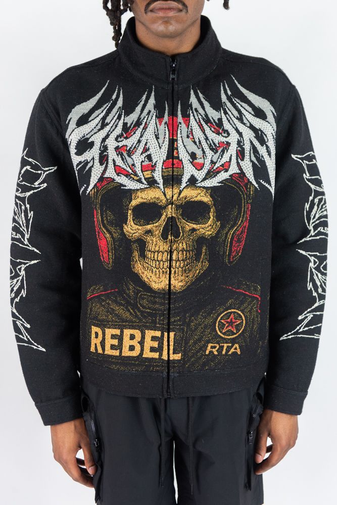 Skull Tapestry LT Jacket - Black