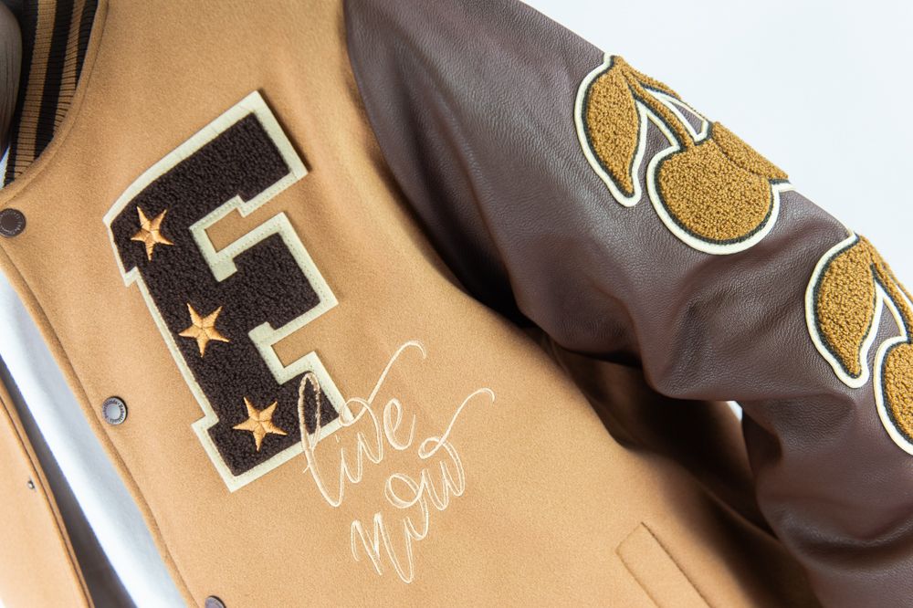 Live And Love Melton Varsity Jacket