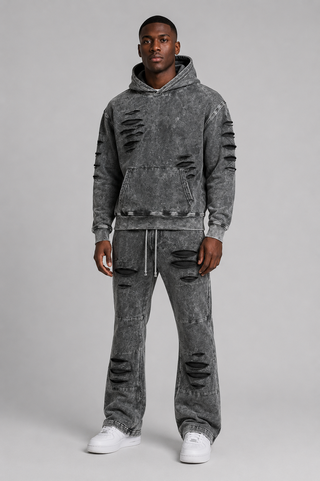 Cropped Hoody Fleece Set