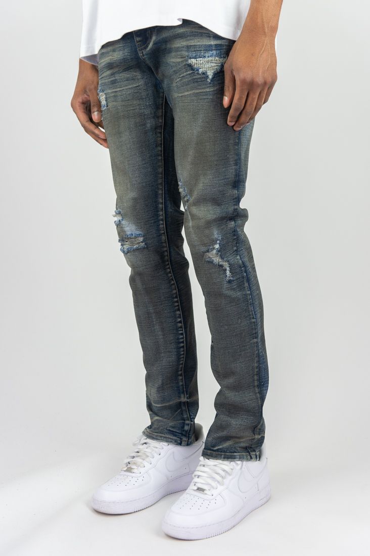 Rip & Repair Slim Jeans