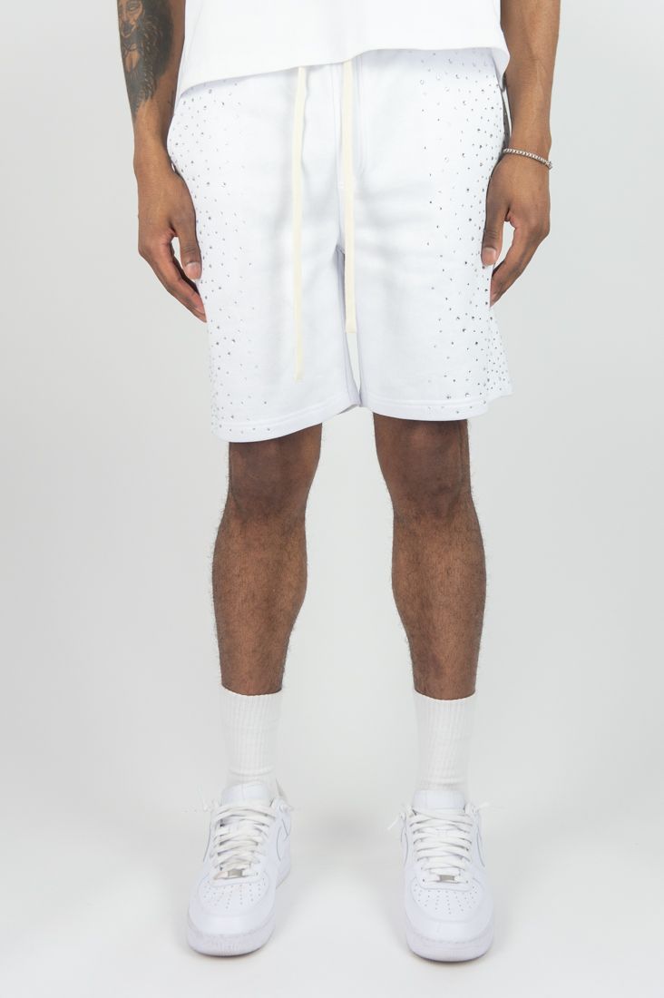 Galaxy Stone French Terry Shorts - White