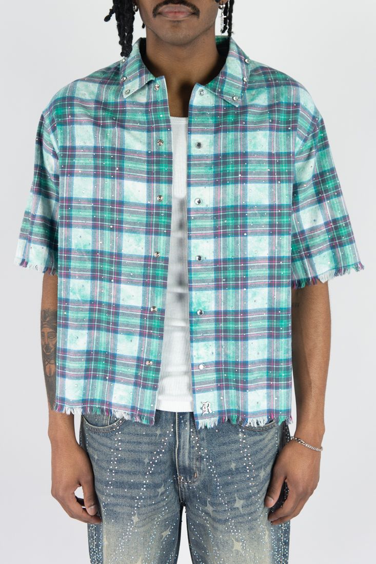 Plaid Rhinestone Shirt, enlarged view