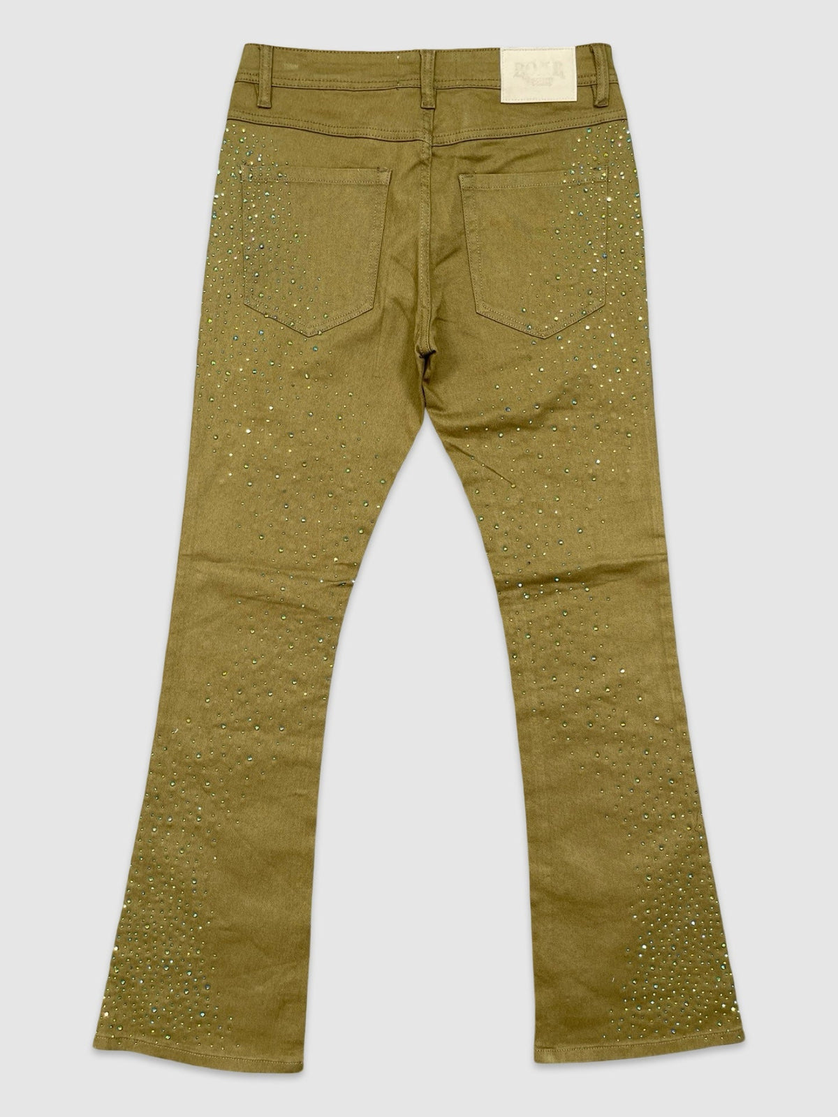 Rhinestone Stacked Twill Pants