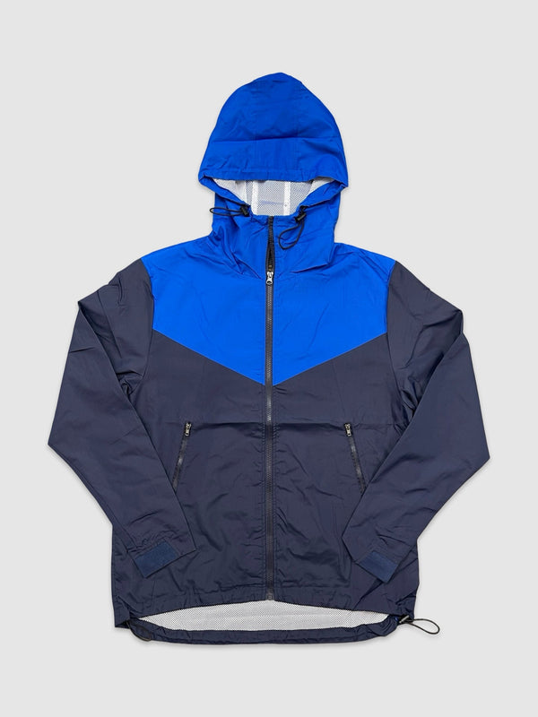 Two-Tone Windbreaker - Navy-Blue