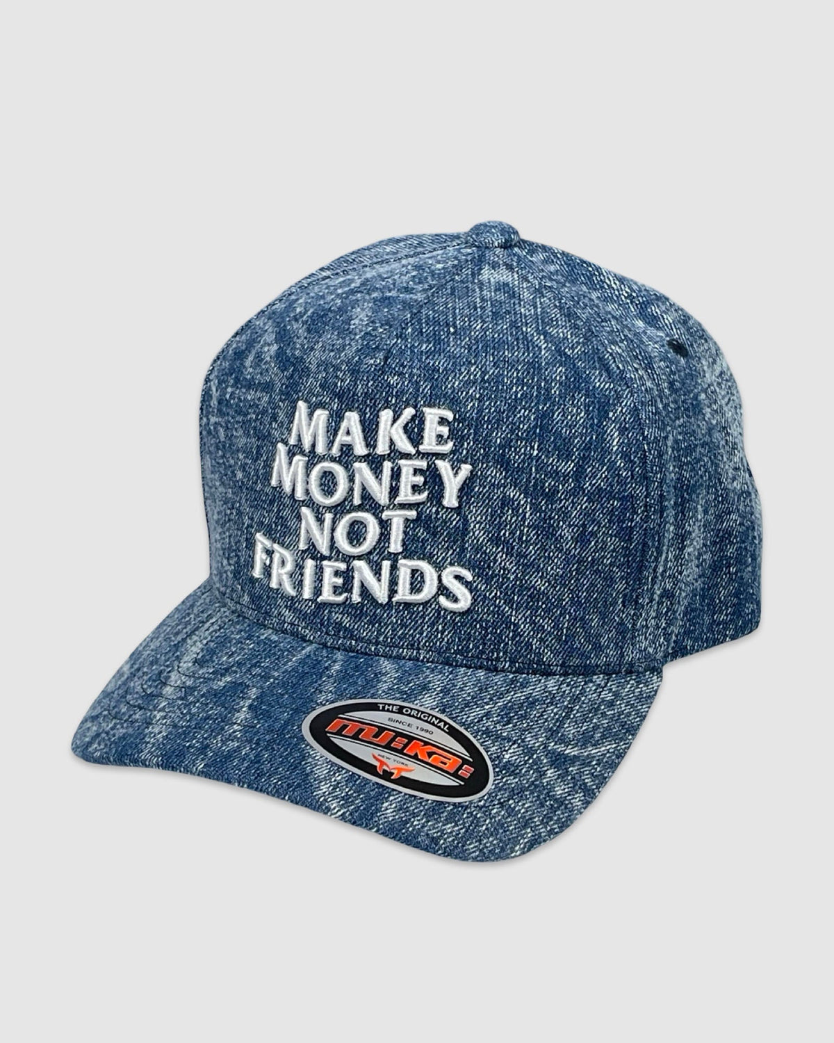 Make Money Not Friends Snapback - Indigo