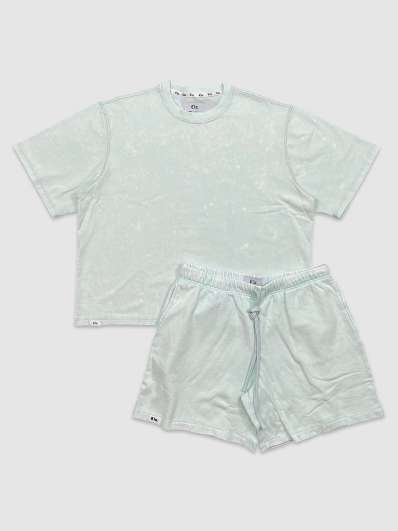 Men's Crop Tee & Fleece Shorts Set — alternate view