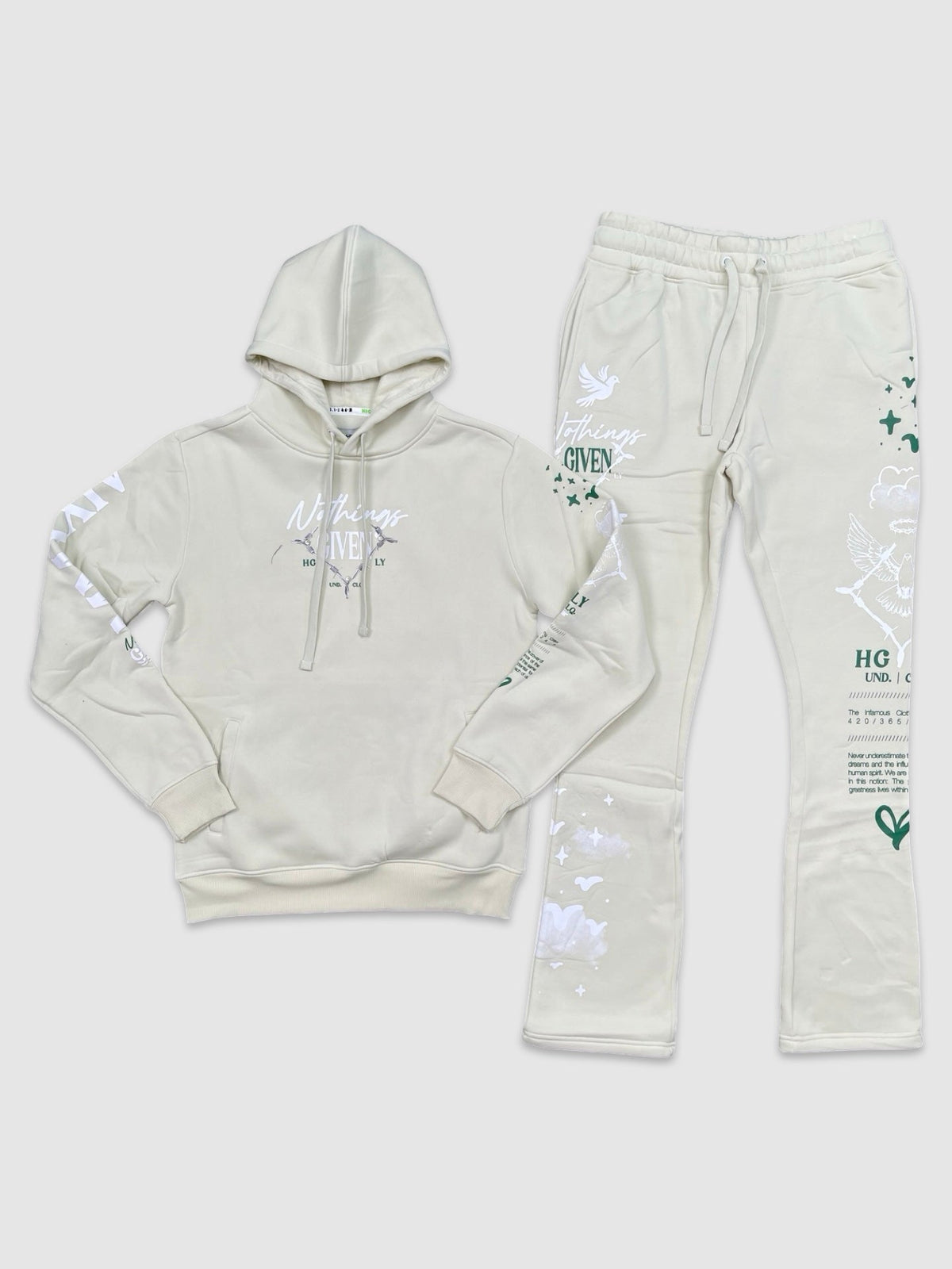 Nothing Given Hoody & Jogger Set - Celadon