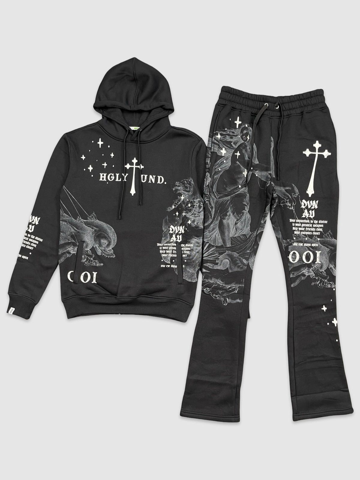Divine Aura Hoody & Jogger Set - Black