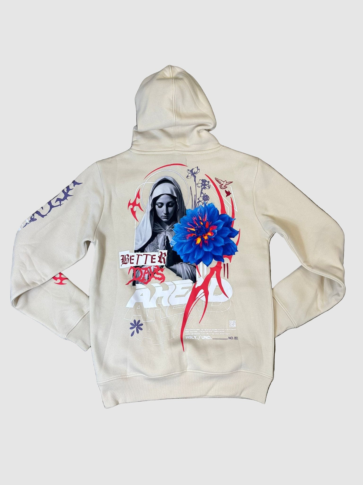 Better Days Ahead Hoody - Oatmeal detail