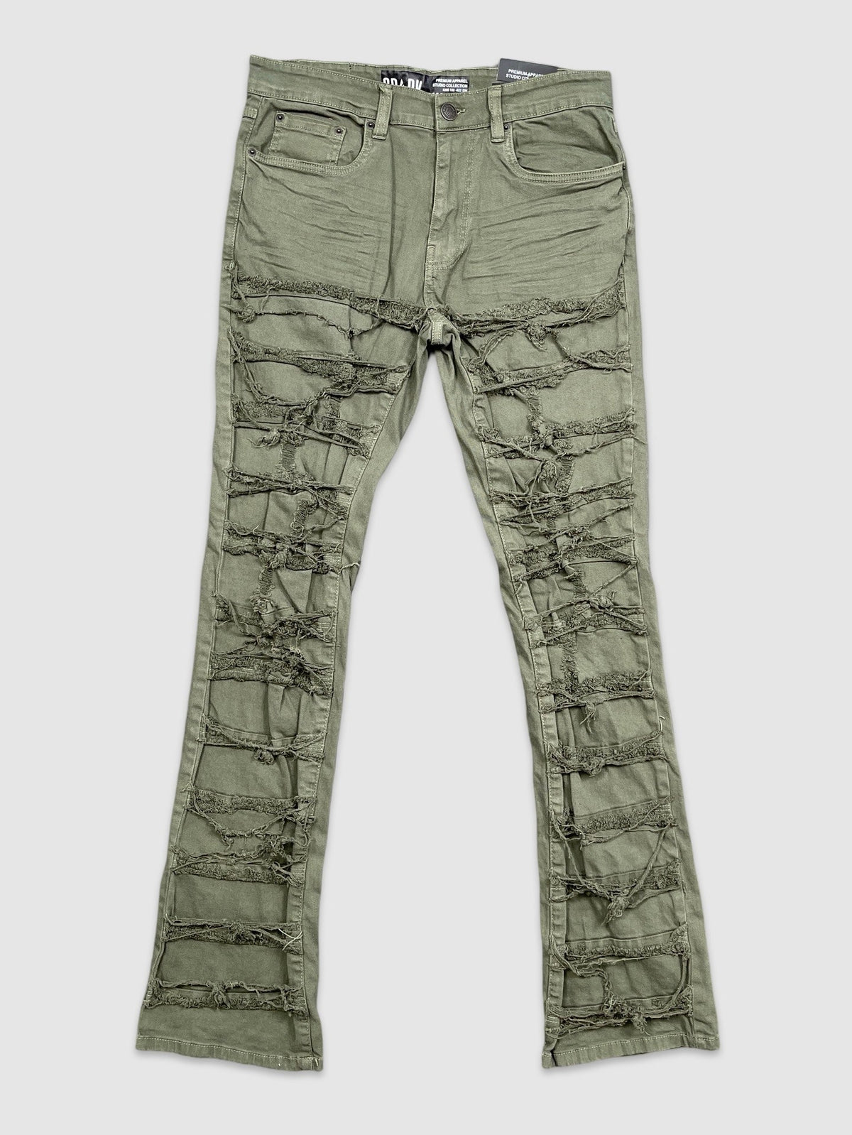 Stretch Stack Denim - Olive