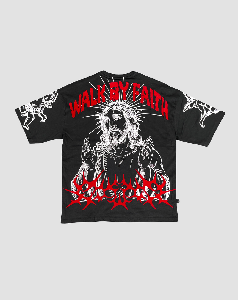 Men's Do Not Be Afraid 777 Angel Wings Graphic Tee — alternate view