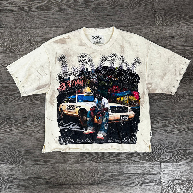 Livin Cropped Tee - Off White