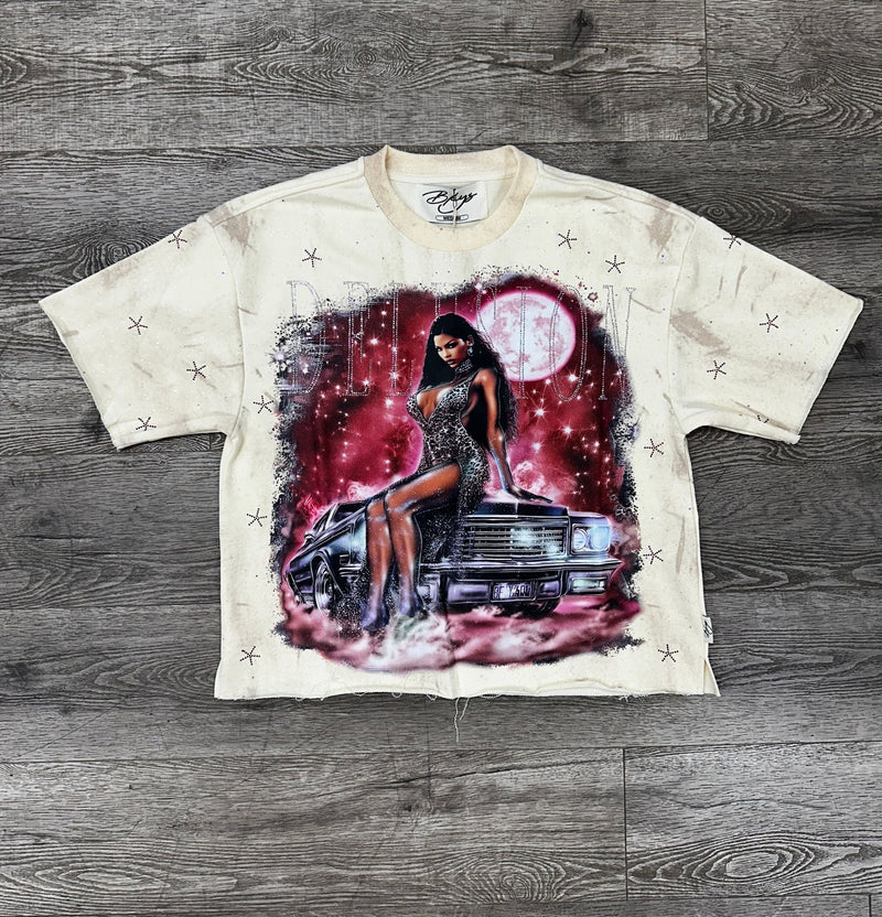 Delusion Cropped Tee - Off White