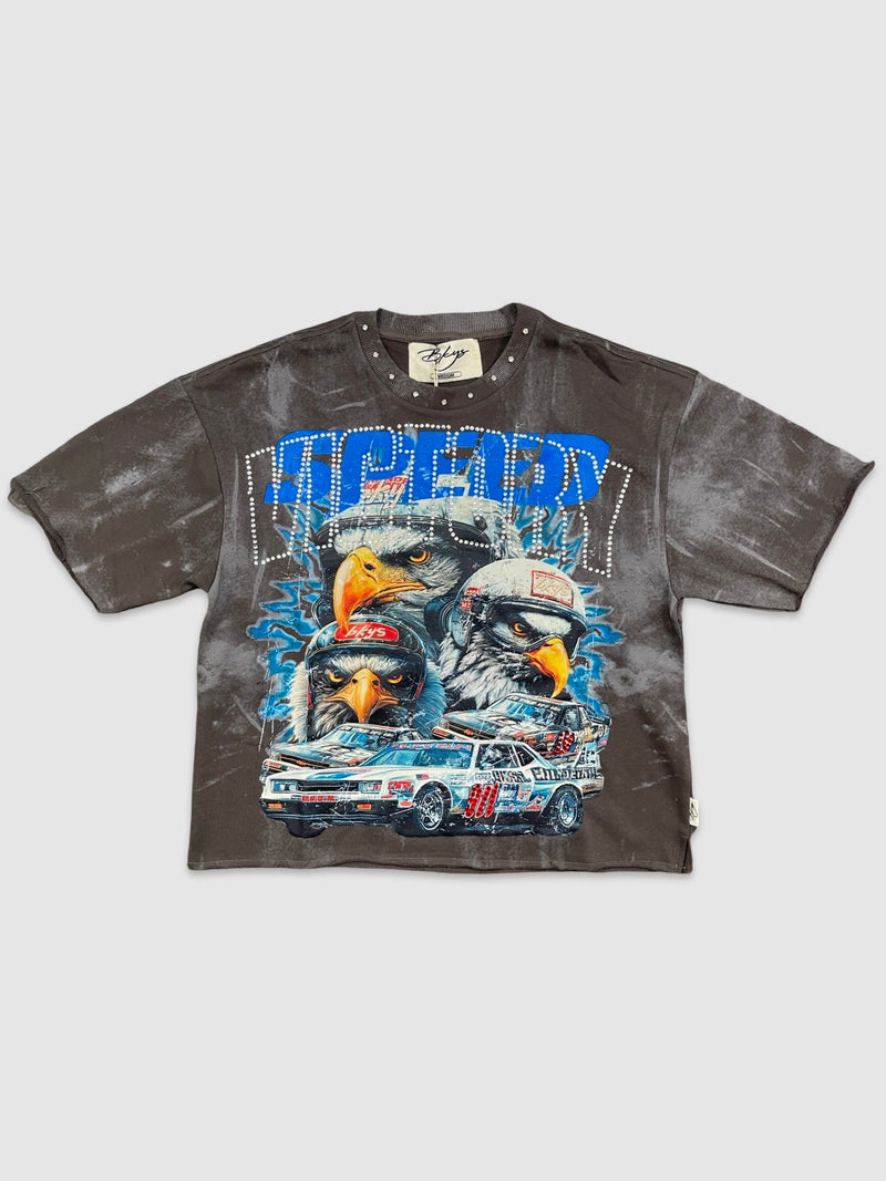 Speed Cropped Tee - Charcoal