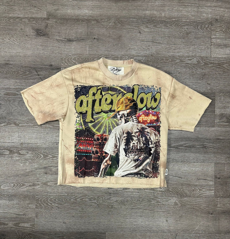Afterglow Cropped Tee - Beige