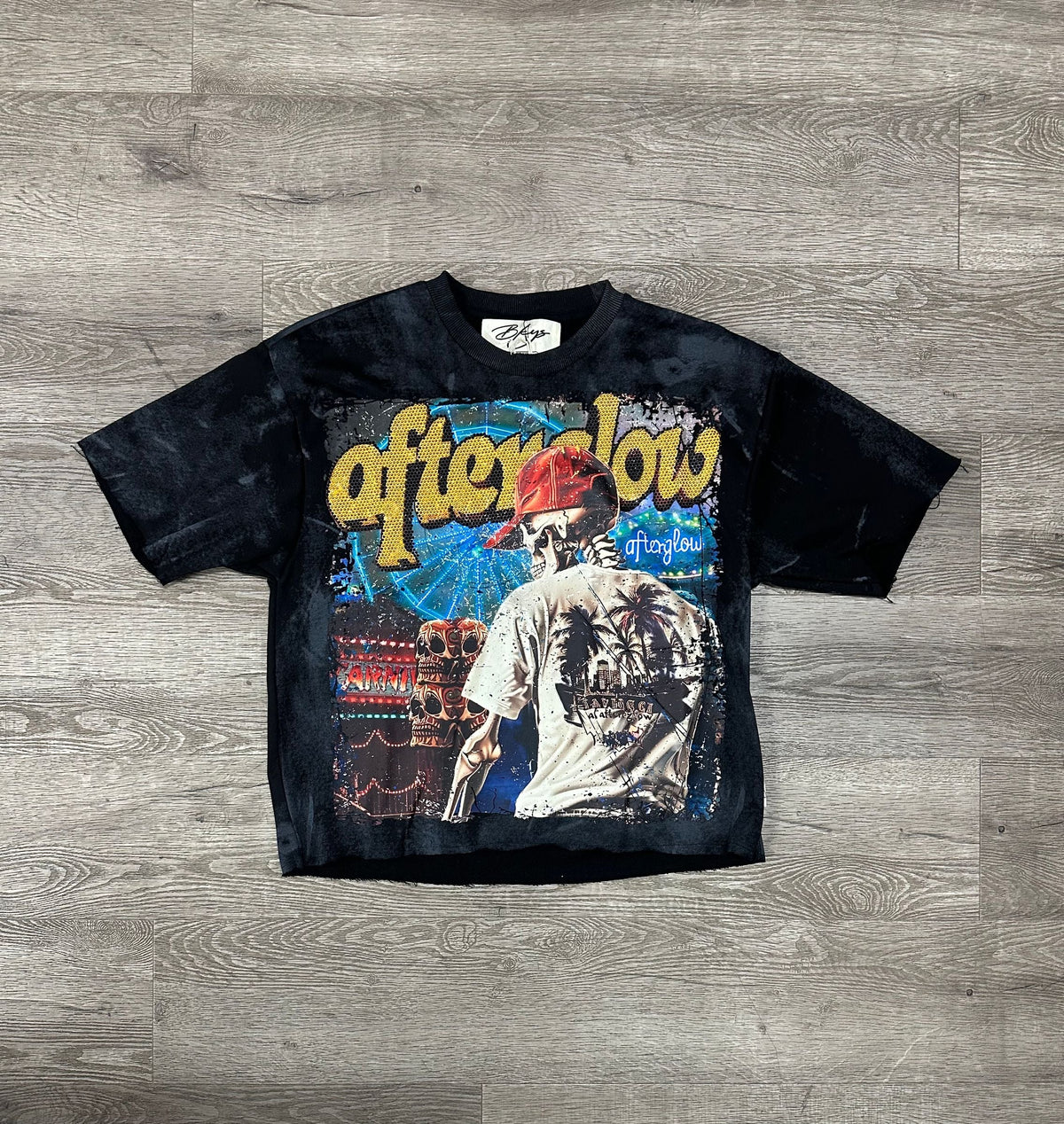 Afterglow Cropped Tee - Black