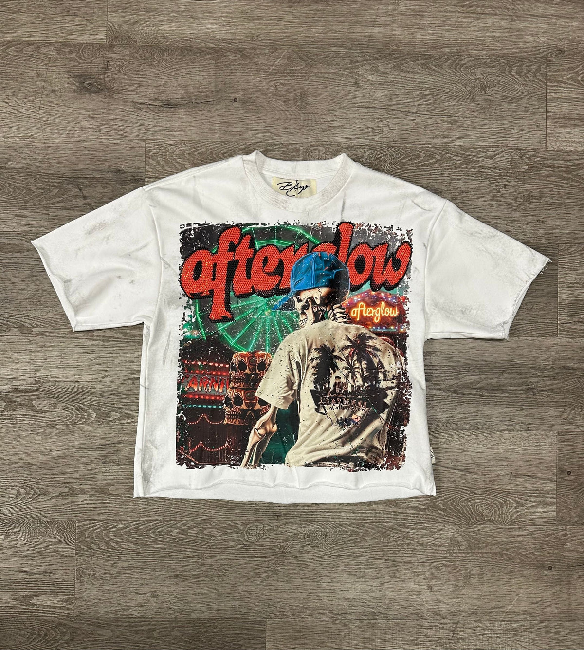 Afterglow Cropped Tee - White