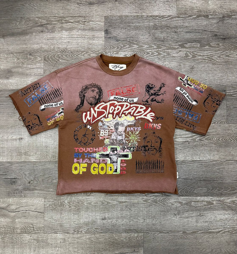 Men's BKYS Unstoppable Sticker Collage Graphic Tee — alternate view