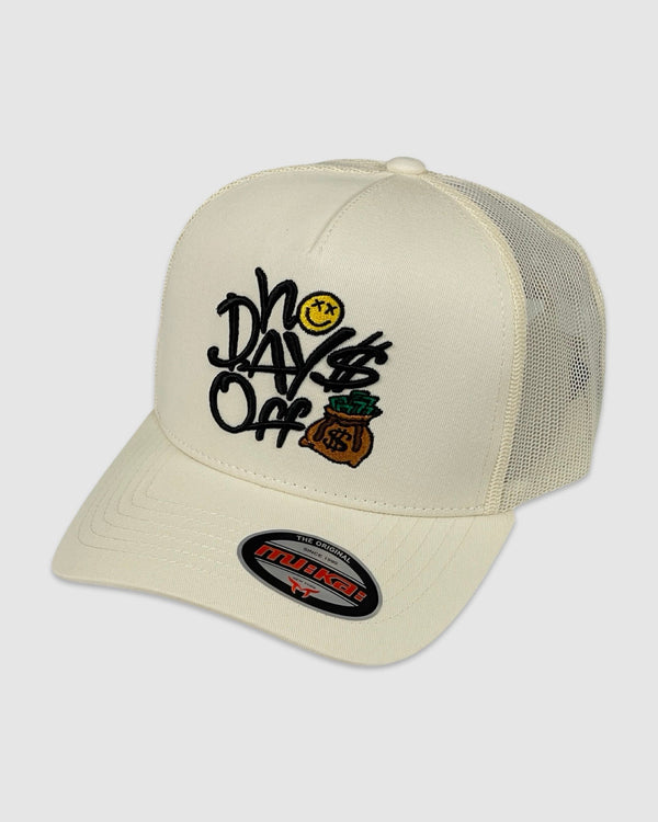 No Days Off Trucker Hat - Oatmeal