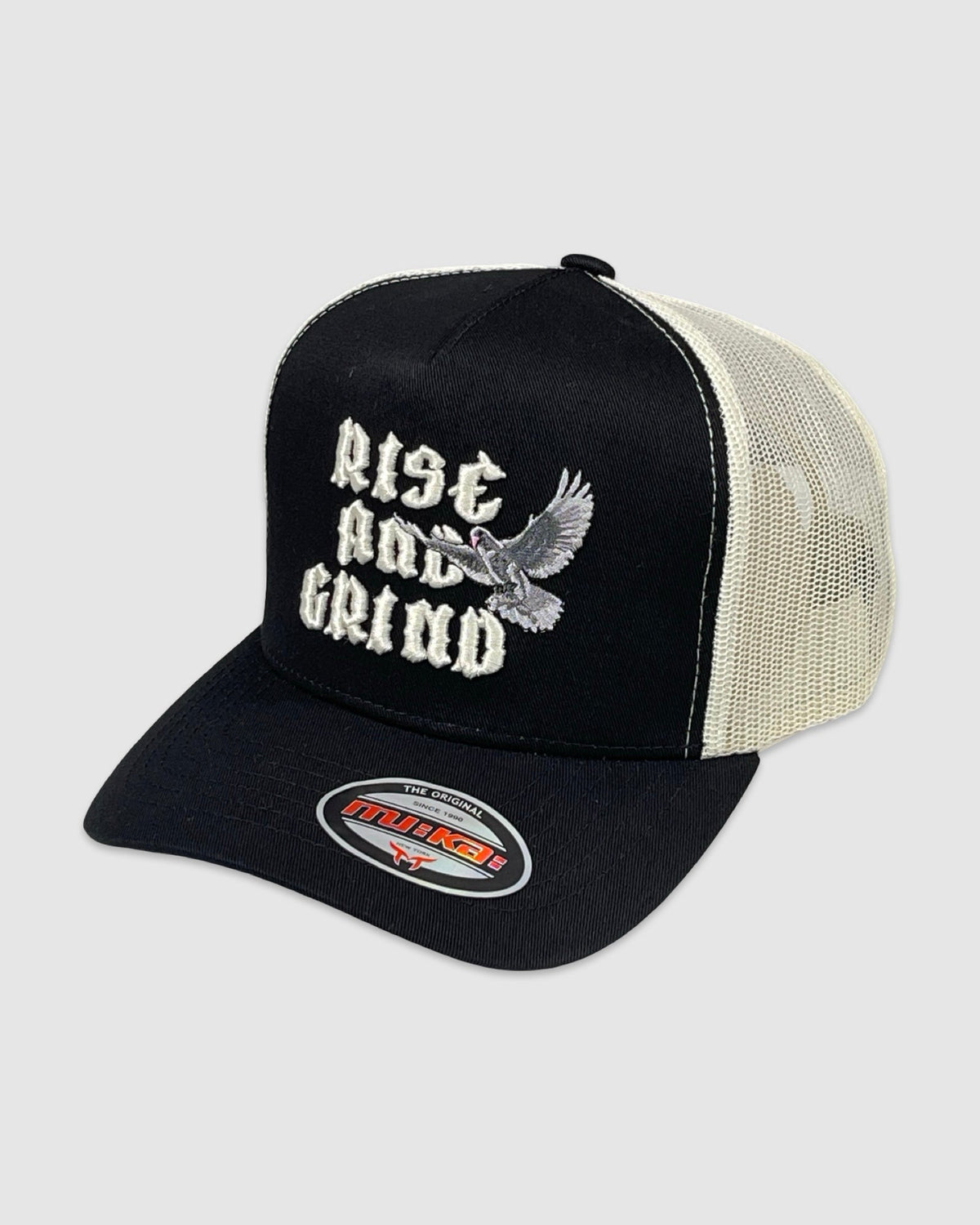 Rise And Grind Trucker Hat - Black/Ivory
