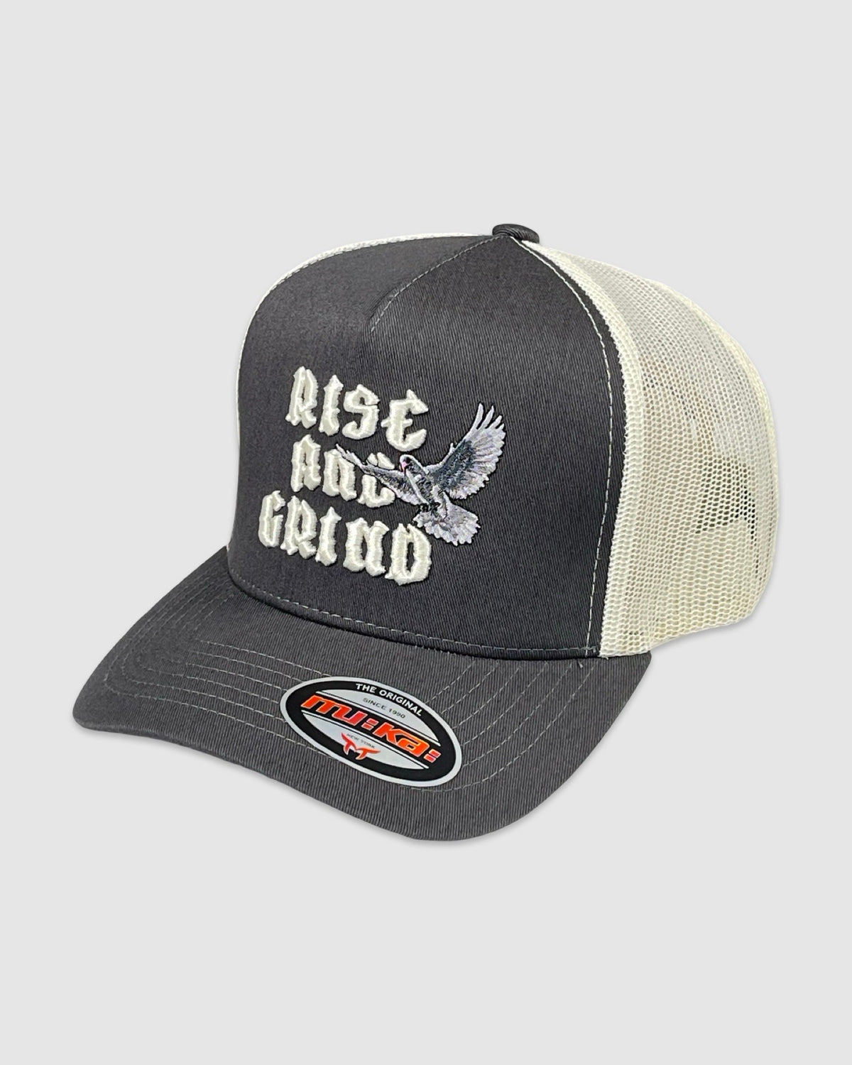 Rise And Grind Trucker Hat - D.Grey/Ivory