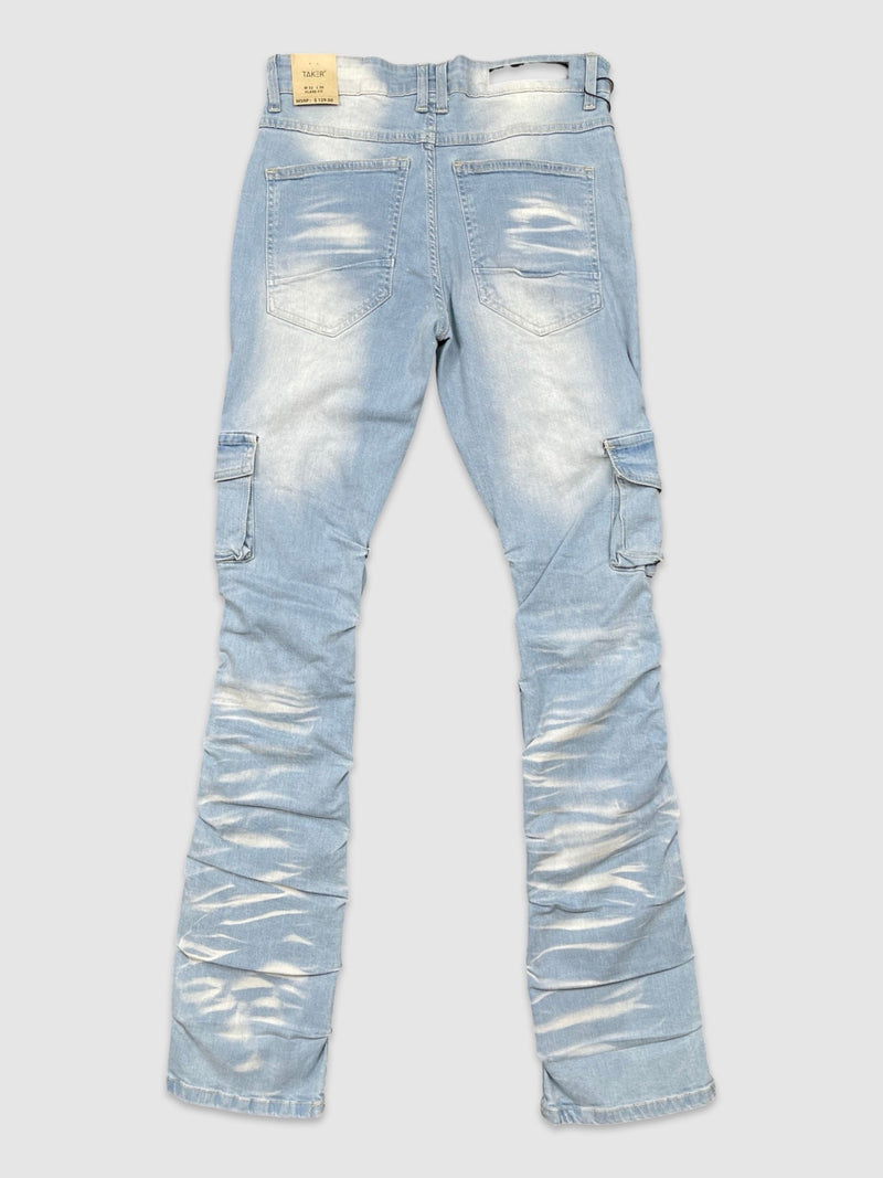 Men's Stretch Stacked Multi-Pocket Cargo Jeans — alternate view