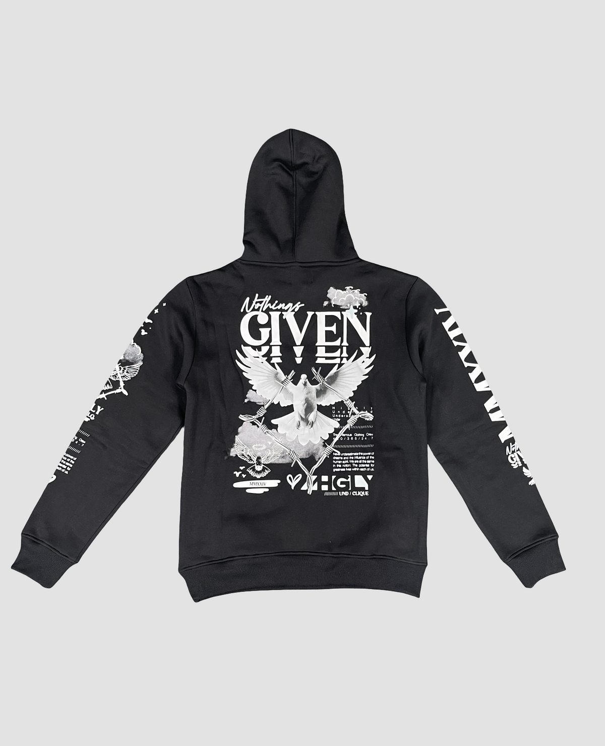 Nothing Given Hoody - Black detail