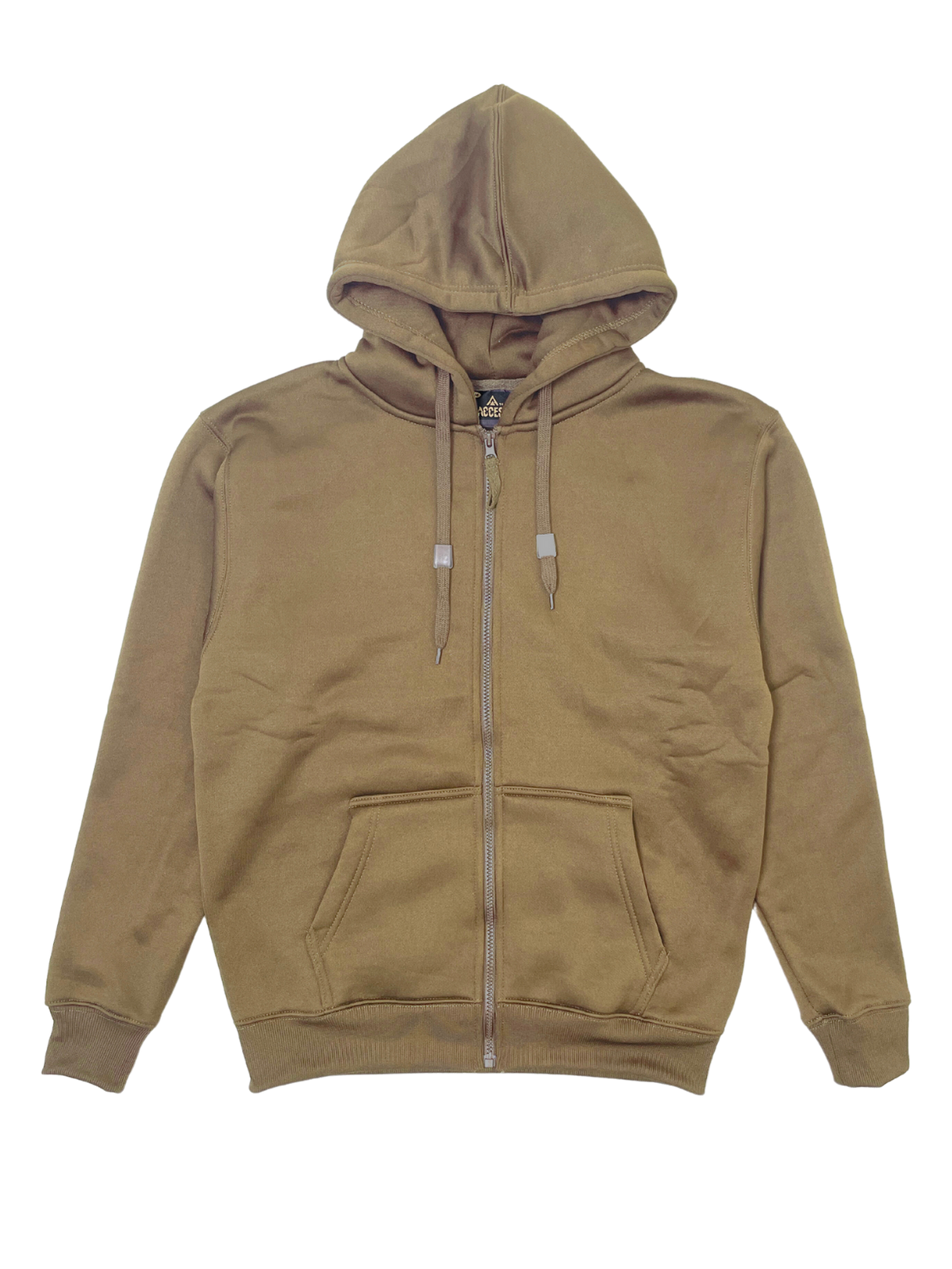 Fleece Zipdown Hoodie - Khaki