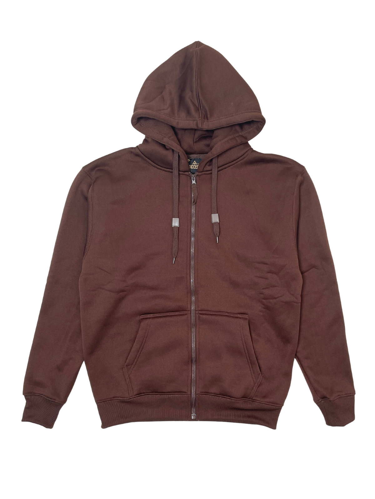 Fleece Zipdown Hoodie - Brown
