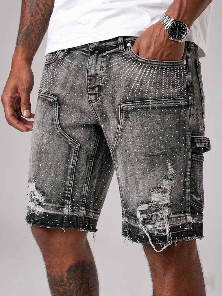 Crystal Denim Shorts
