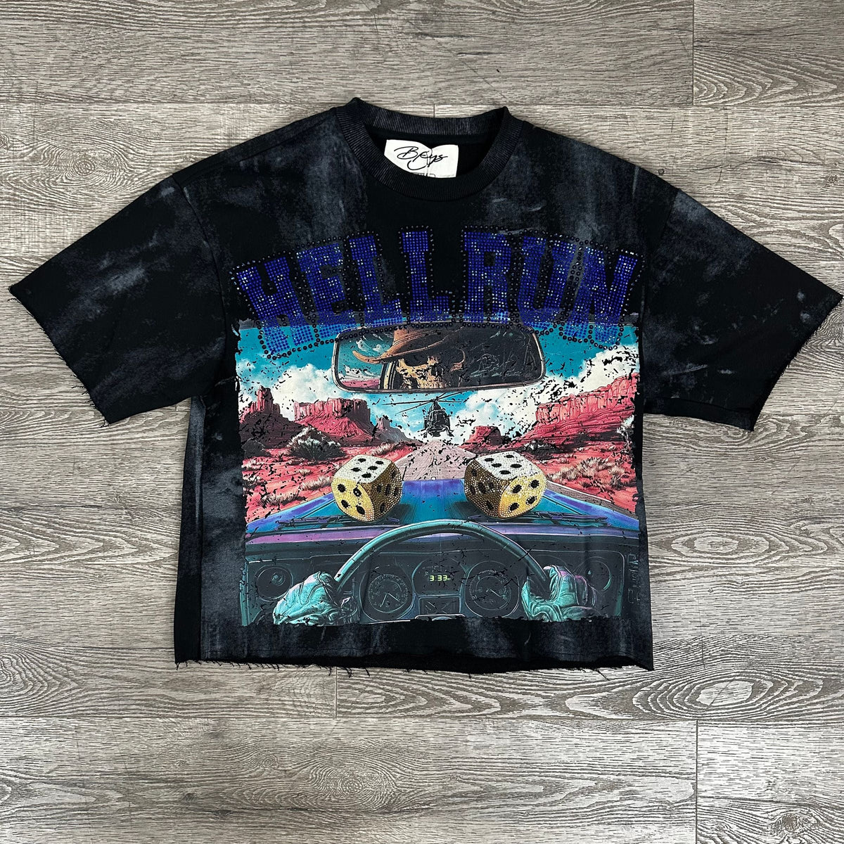 Hell Run Cropped Tee - Black